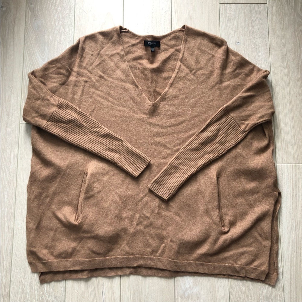 Aritzia Babaton Baylor Sweater in Camel